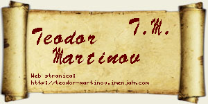 Teodor Martinov vizit kartica